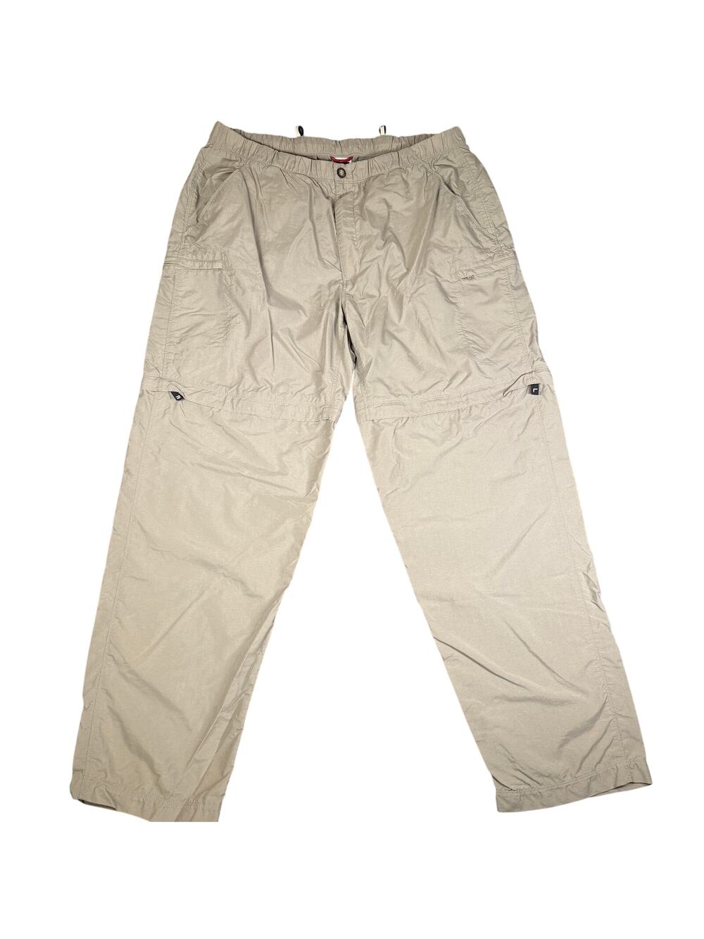 The North Face Pants Womens XL Beige Convertible Zip Off Hiking Cargo Outdoor